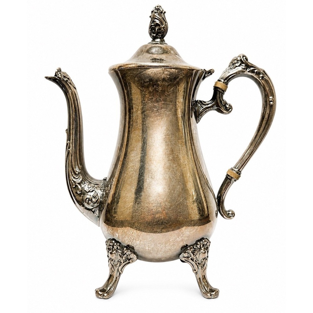 Vintage Gorham Silver Plated Coffee Pot Tea Pot Footed Server 10.5" Ornate